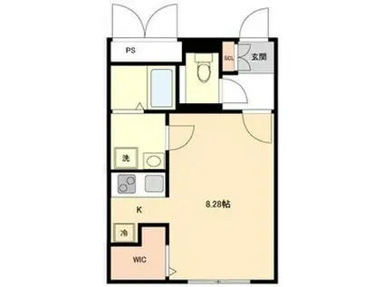 BRANCHE桜山III(1K/5階)の間取り写真