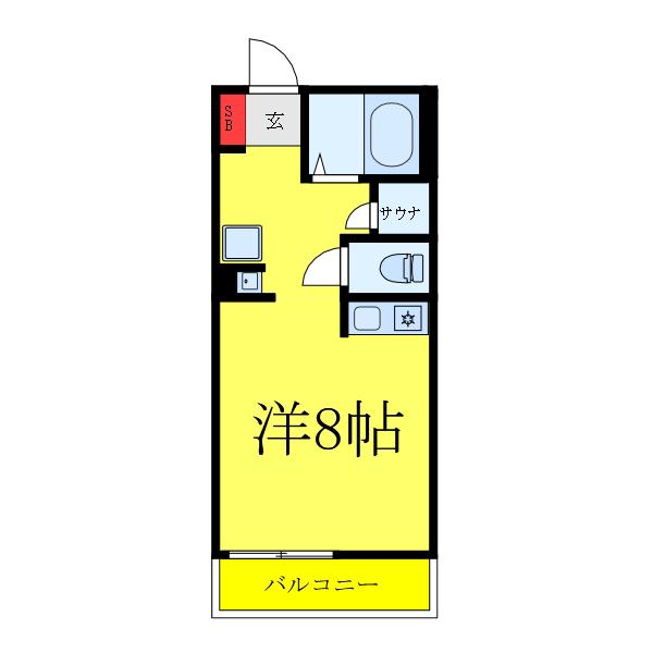 MA CACHETTE(1K/2階)の間取り写真