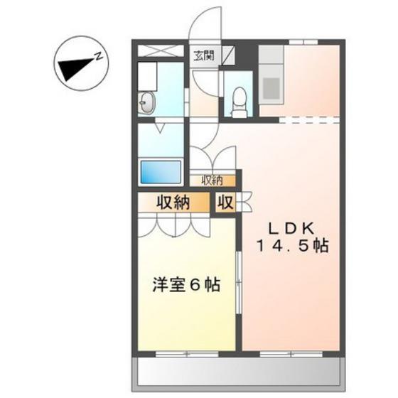 シャルマン祇園(1LDK/1階)の間取り写真
