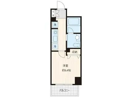 グランドエンブレム寒川(1K/4階)の間取り写真