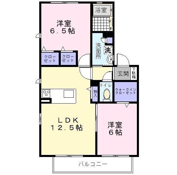 アークグレイス(2LDK/1階)の間取り写真