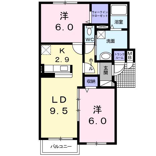 ファーストレジデンス(2LDK/3階)の間取り写真