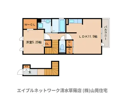 ヴェルヒルズ芝浦(1K/10階)の間取り写真