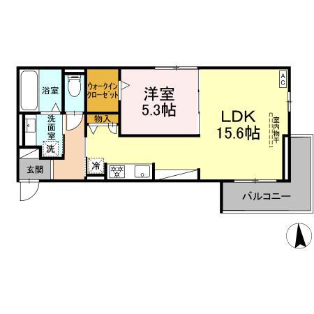レジデンス グレイス(1LDK/2階)の間取り写真
