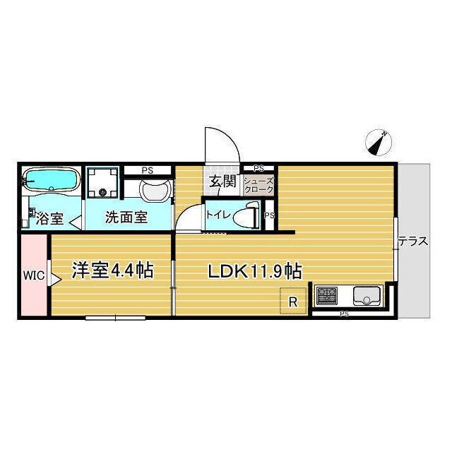 セラフィーナ(1LDK/3階)の間取り写真