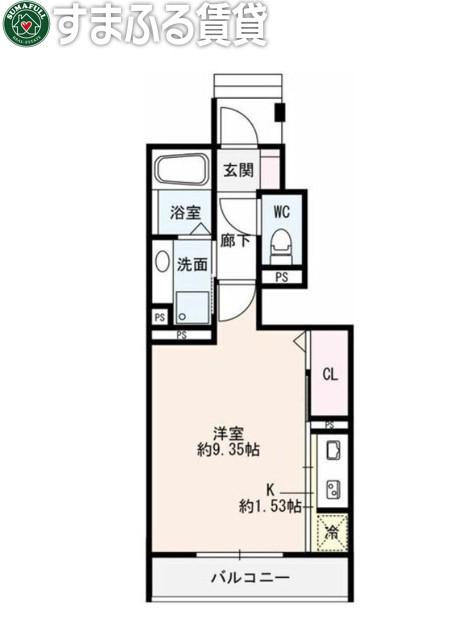 SHALOM芦池(ワンルーム/1階)の間取り写真