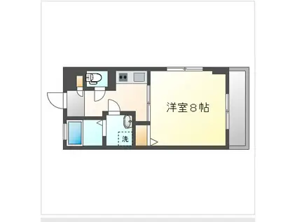 ARIOSO(1K/3階)の間取り写真