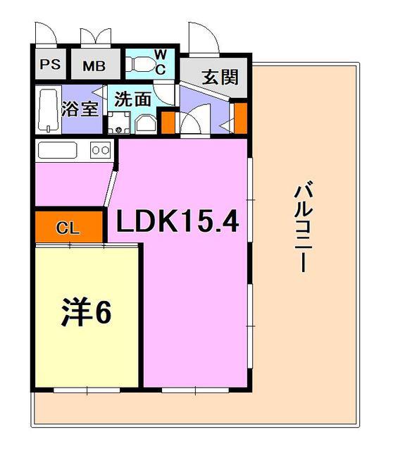 藤和ライブタウン本山(1LDK/4階)の間取り写真