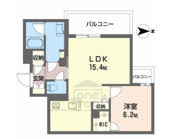 メゾンオリーブⅢ(1LDK/3階)の間取り写真