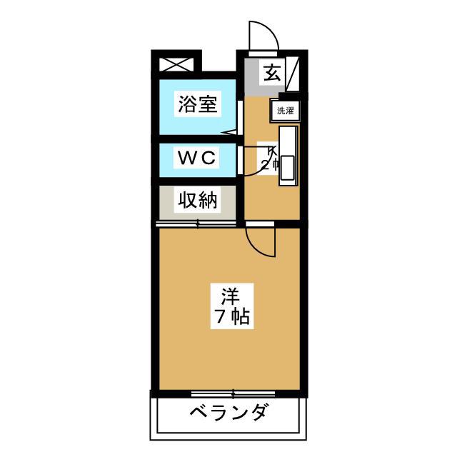 コスモス(1K/1階)の間取り写真
