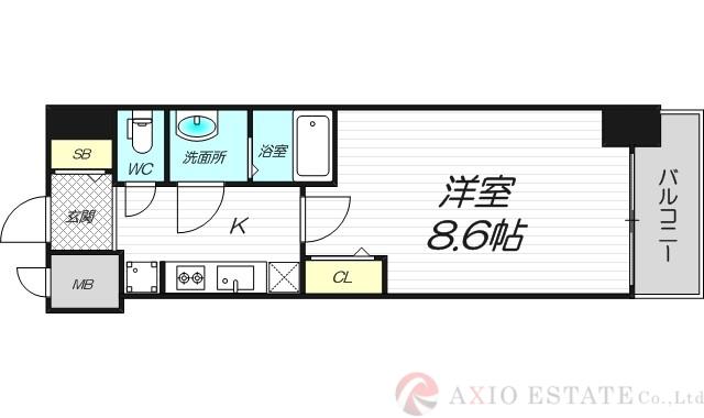 PHOENIX新大阪(1K/4階)の間取り写真