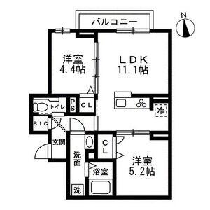 セレスティア豊玉南(2LDK/3階)の間取り写真