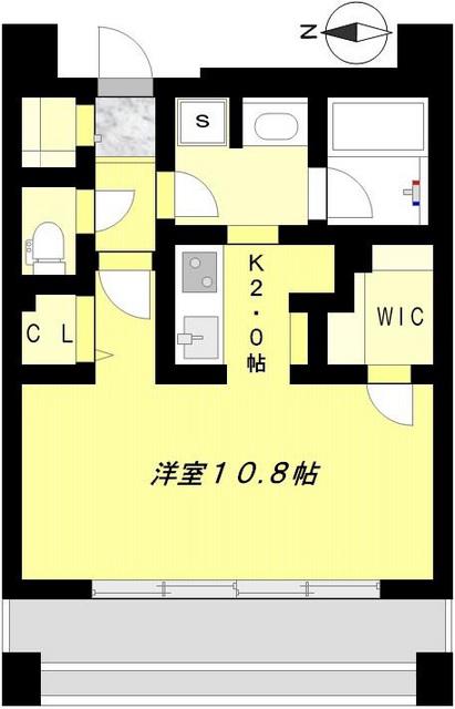 エスティメゾン笹塚(1K/3階)の間取り写真