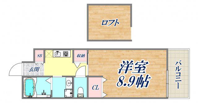 CASA OHTUKA(1K/2階)の間取り写真