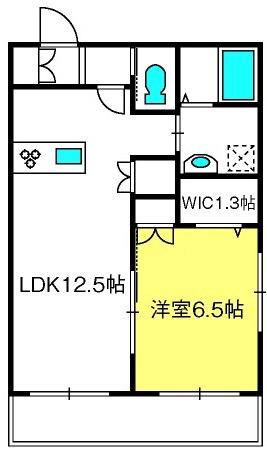 メゾン アスカ II(1LDK/3階)の間取り写真