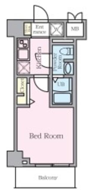 S-RESIDENCE妙典BROAD(1K/2階)の間取り写真