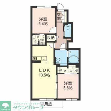 メゾン なごみ(2LDK/1階)の間取り写真