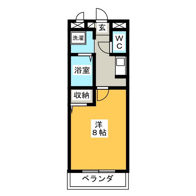 六条サンアルティア(1K/2階)の間取り写真