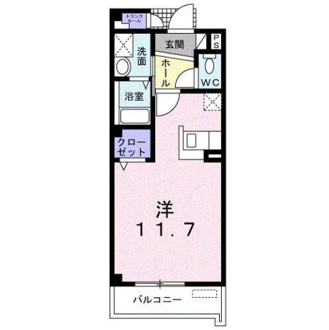 ジュール フェリエ(ワンルーム/3階)の間取り写真
