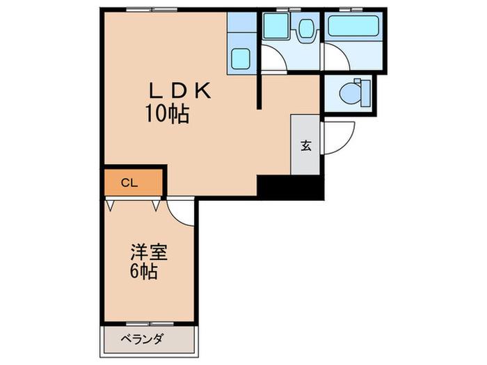 ホームズ宮田(1LDK/2階)の間取り写真