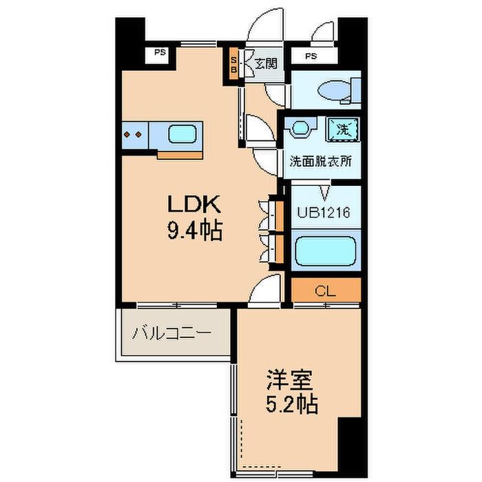 メゾン ド ばんらい(1LDK/5階)の間取り写真