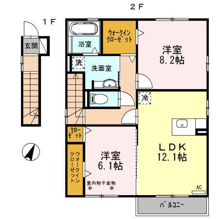 コモド・カーサ / レーベン・カーサ コモド・カーサ(2LDK/2階)の間取り写真