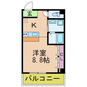 ラムアンドエヌエンタープライズ(1K/6階)の間取り写真