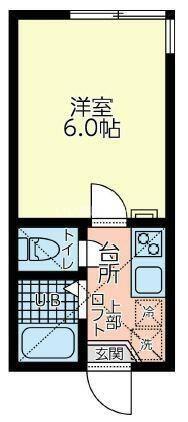 エクセルさいわい(1K/2階)の間取り写真