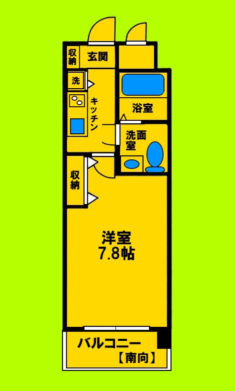 レジュールアッシュ江坂(1K/3階)の間取り写真