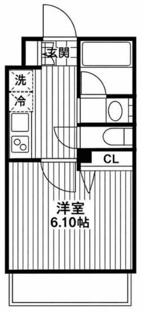 グリーンジュネス(1K/2階)の間取り写真