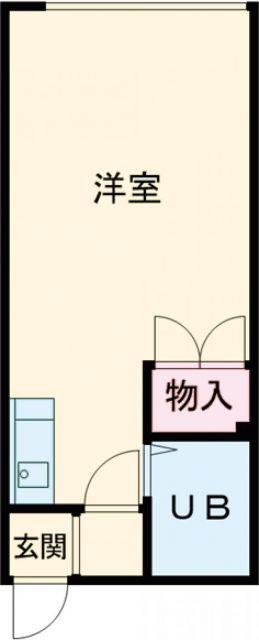 ユアーズ(ワンルーム/2階)の間取り写真