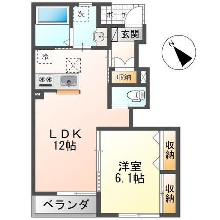 元吉田町アパート(1LDK/1階)の間取り写真
