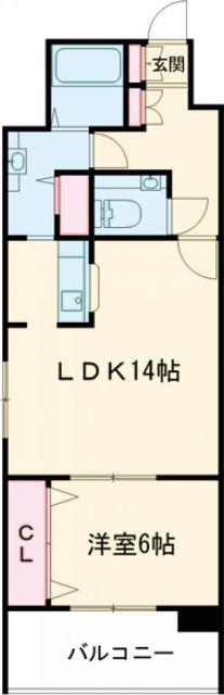 アルテマイスター(1LDK/9階)の間取り写真