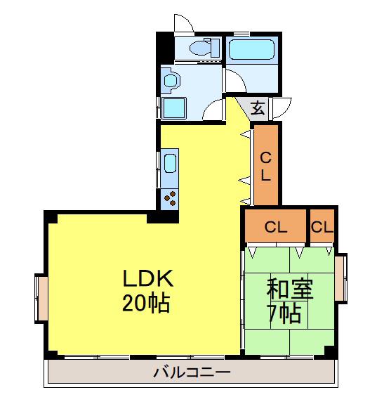 ネットビル(1LDK/5階)の間取り写真