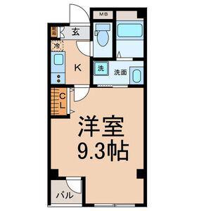 トミテラス(1K/3階)の間取り写真
