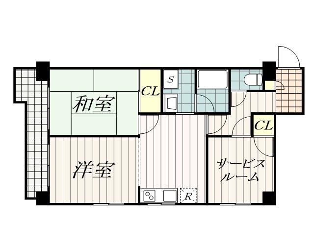 MSマンション蘇我(2SLDK/3階)の間取り写真