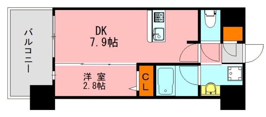 LANDIC K2620(1LDK/2階)の間取り写真