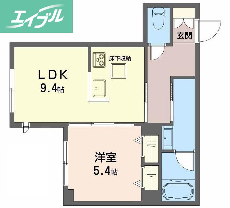 アメリス(1LDK/1階)の間取り写真