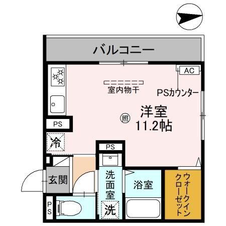 SINCERITE(ワンルーム/2階)の間取り写真