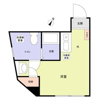ブラン渋谷本町(ワンルーム/4階)の間取り写真