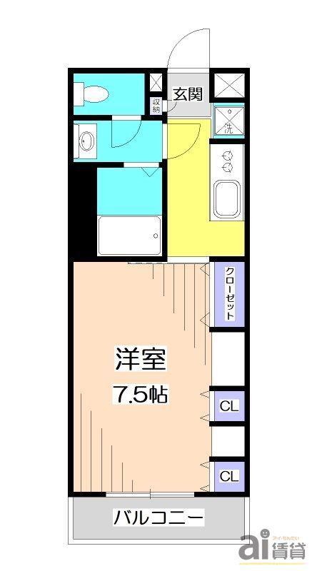 リブリ・FUKU(1K/2階)の間取り写真