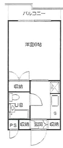 トップ与野第3(ワンルーム/4階)の間取り写真