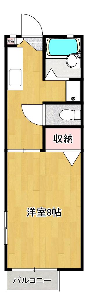 タウンコート K(1K/2階)の間取り写真