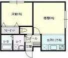 リバティーMEWE(1LDK/4階)の間取り写真