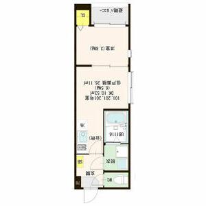 VILLA ASUKA(1DK/1階)の間取り写真