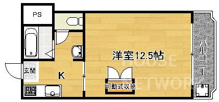 CLASKA西陣(1K/6階)の間取り写真