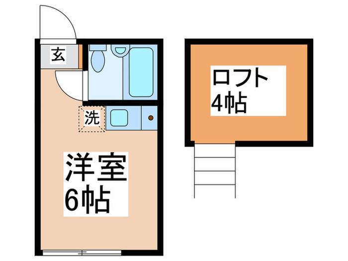 ユナイト市場マルチェロ(ワンルーム/1階)の間取り写真
