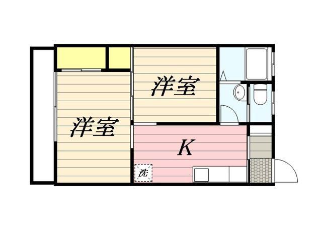 光進ハイツ(2K/3階)の間取り写真