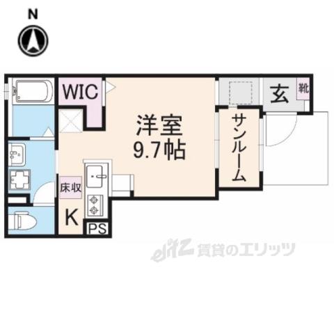 TN CASAⅡ(ワンルーム/1階)の間取り写真