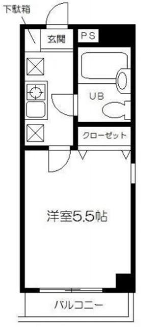 アルカディア(1K/3階)の間取り写真